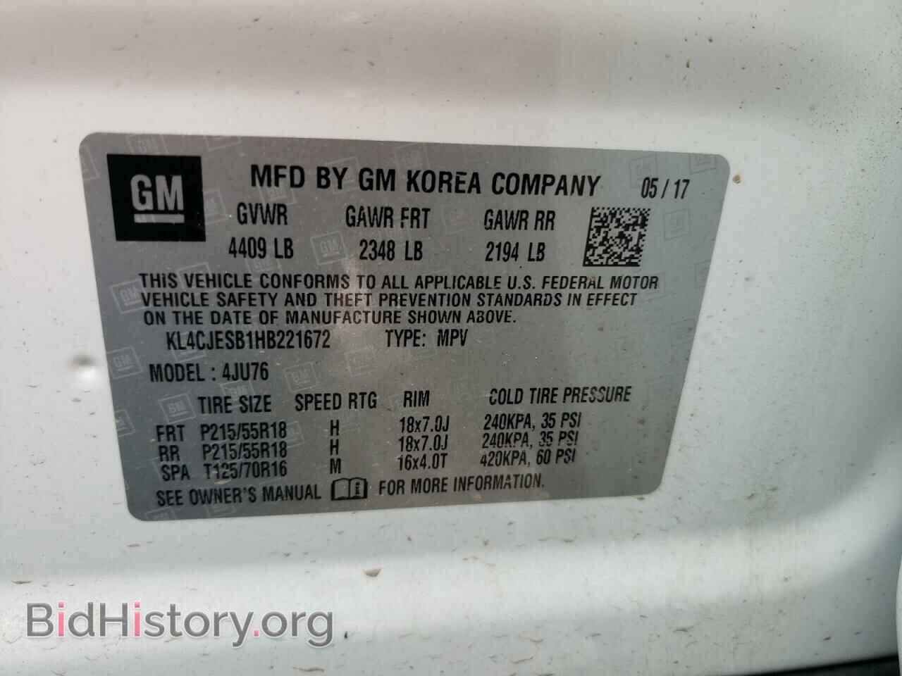 2017 BUICK ENCORE - VIN: KL4CJESB1HB221672 - Photo 12