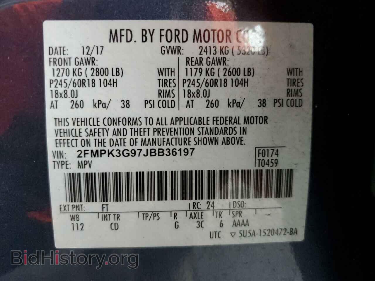 2018 FORD EDGE - VIN: 2FMPK3G97JBB36197 - Photo 14