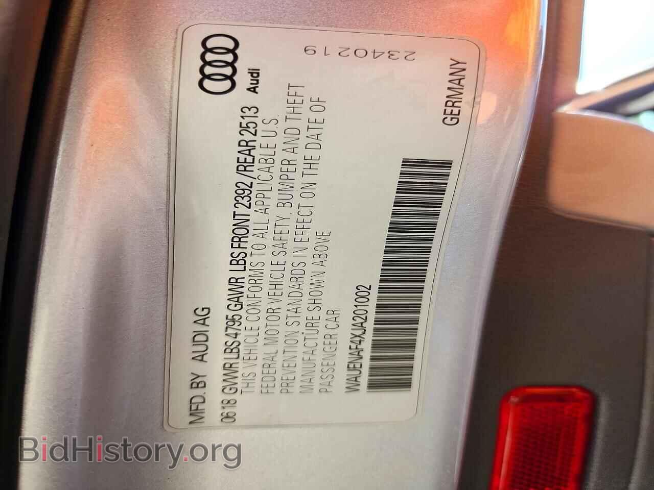 2018 AUDI A4 - VIN: WAUENAF4XJA201002 - Photo 13