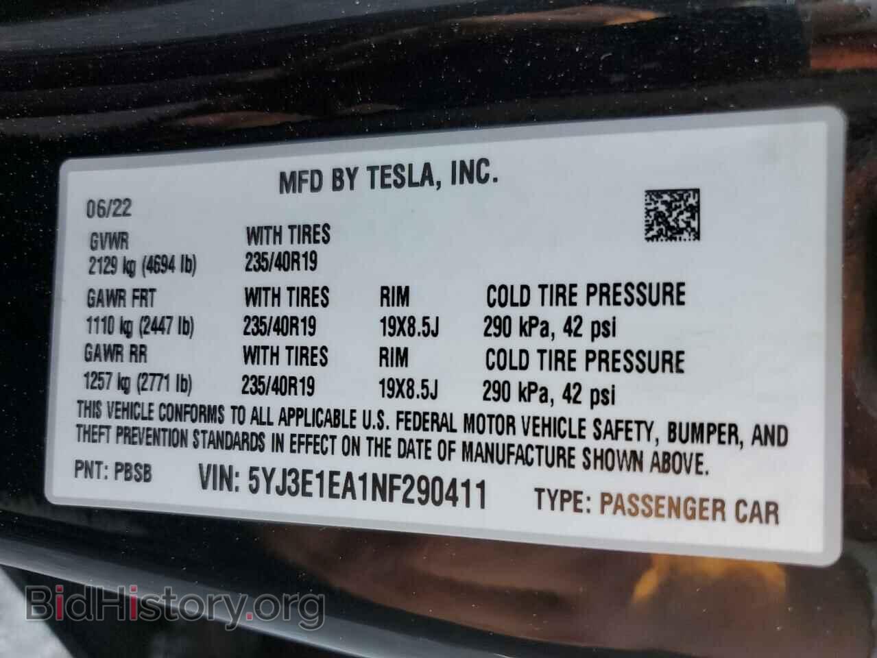 2022 TESLA MODEL 3 - VIN: 5YJ3E1EA1NF290411 - Photo 12