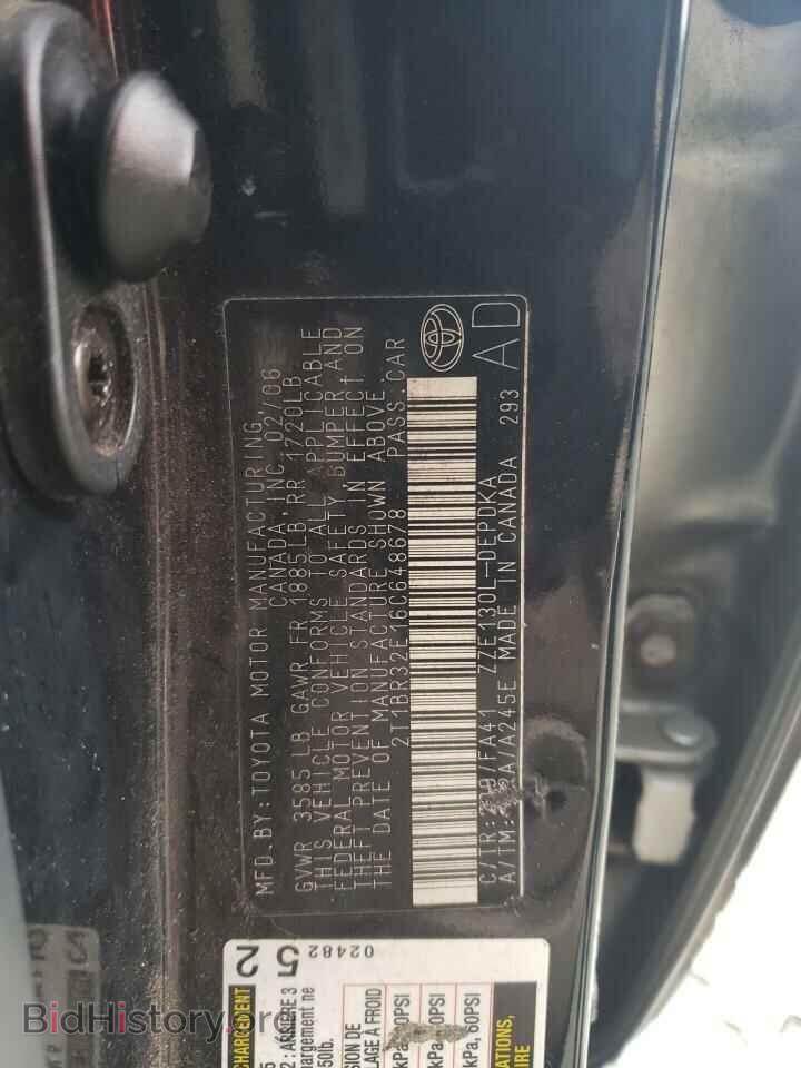 2006 TOYOTA COROLLA - VIN: 2T1BR32E16C648678 - Фото 12