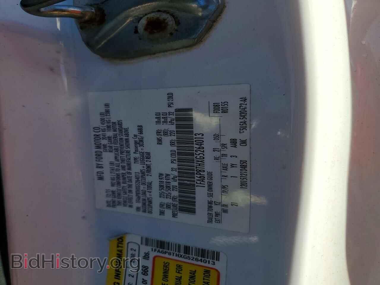 2016 FORD MUSTANG - VIN: 1FA6P8THXG5264013 - Photo 12