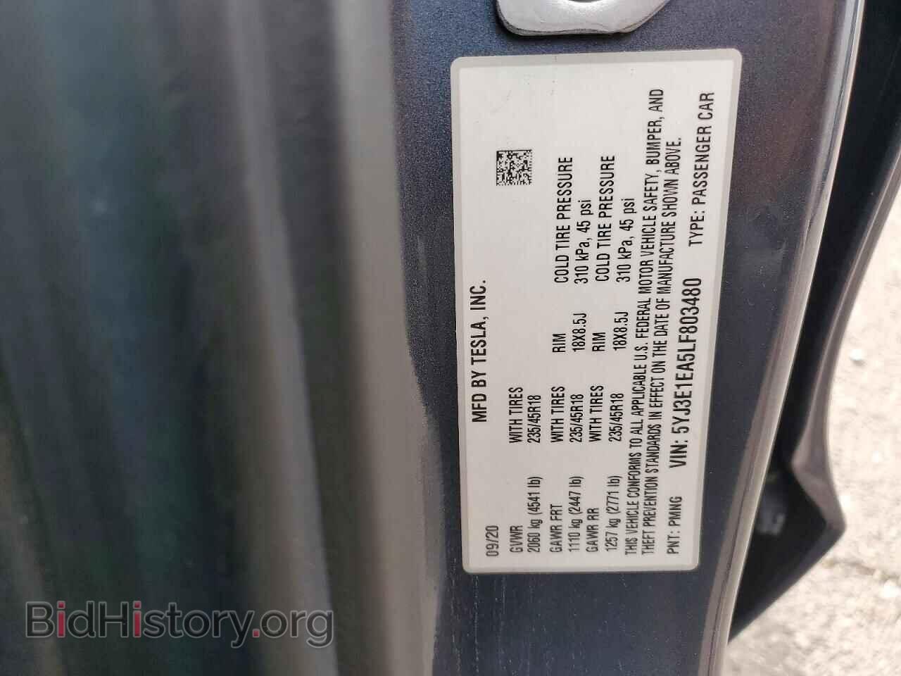 2020 TESLA MODEL 3 - VIN: 5YJ3E1EA5LF803480 - Photo 12