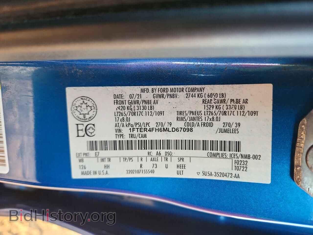 2021 FORD RANGER - VIN: 1FTER4FH6MLD67098 - Photo 13