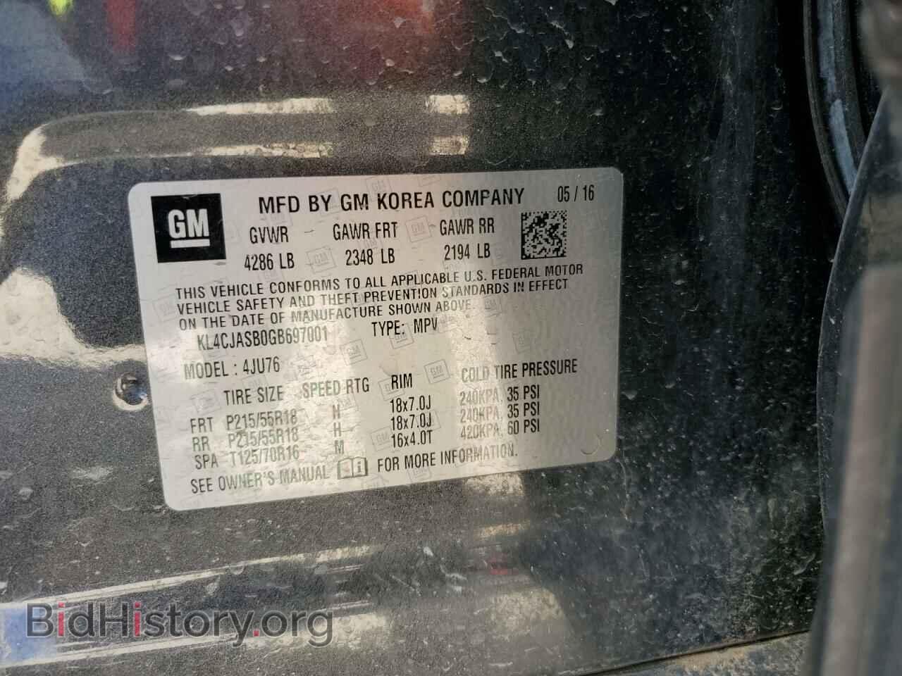 2016 BUICK ENCORE - VIN: KL4CJASB0GB697001 - Photo 12