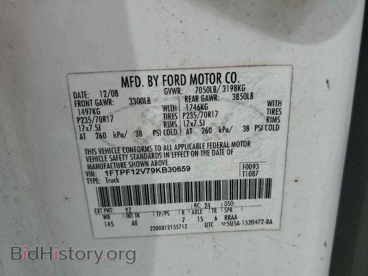 2009 FORD All Models - VIN: 1FTPF12V79KB30659 - Фото 12