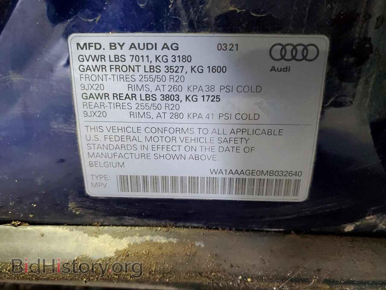 2021 AUDI E-TRON - VIN: WA1AAAGE0MB032640 - Фото 13