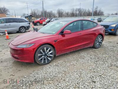 2024 Tesla MODEL 3, red — VIN 5YJ3E1EB8RF810439, Copart