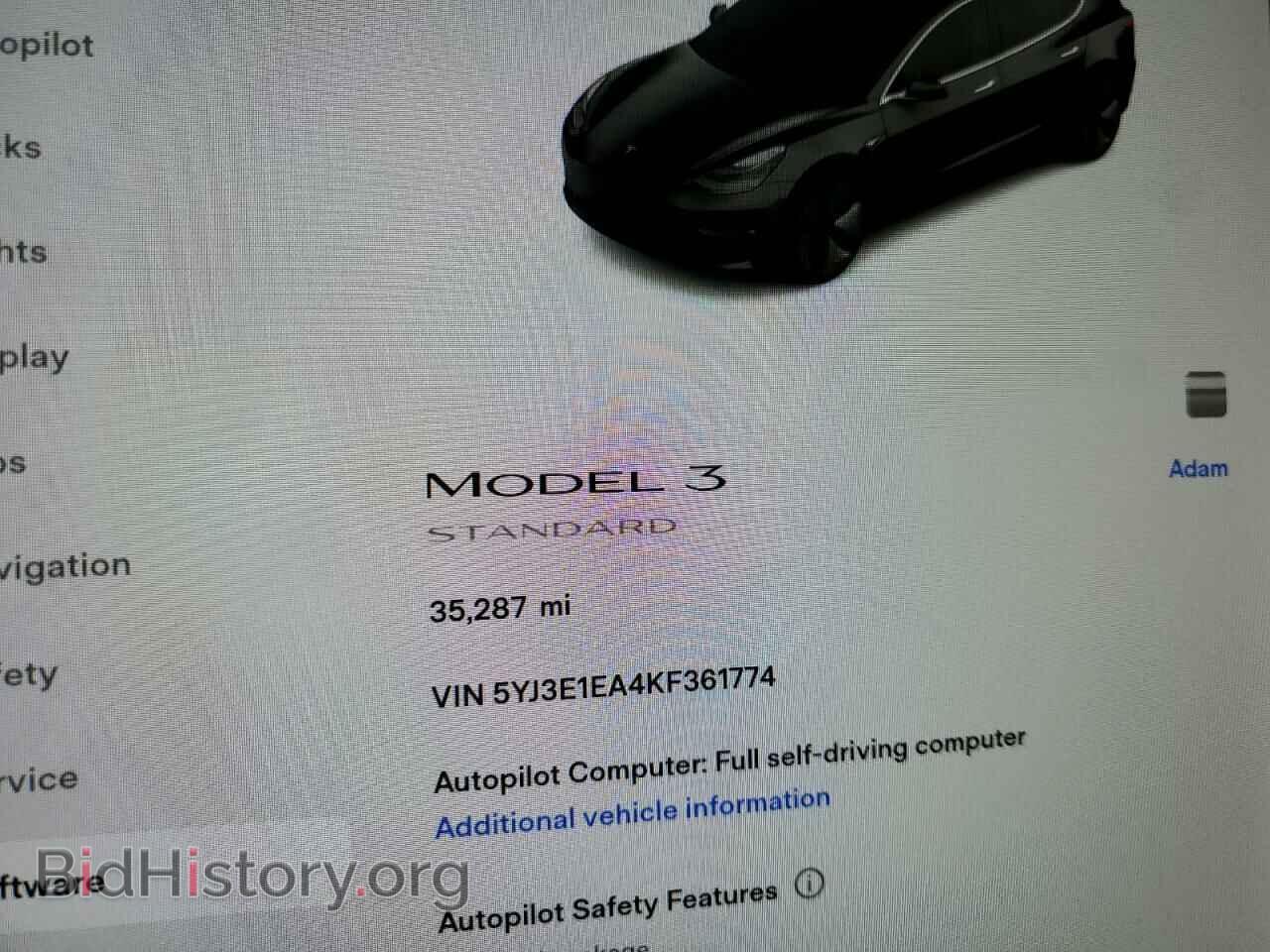 2019 TESLA MODEL 3 - VIN: 5YJ3E1EA4KF361774 - Photo 9