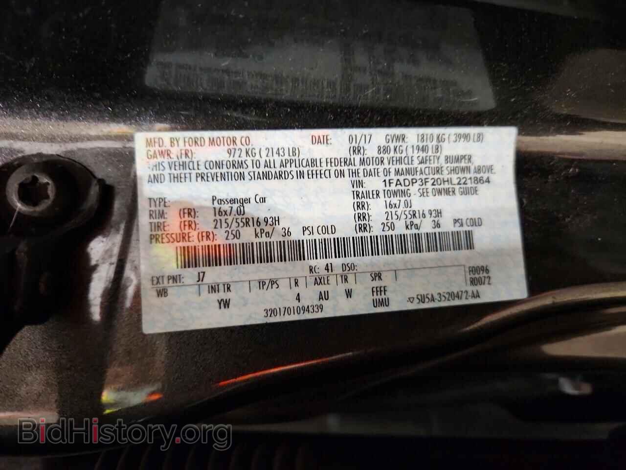 2017 FORD FOCUS - VIN: 1FADP3F20HL221864 - Photo 12