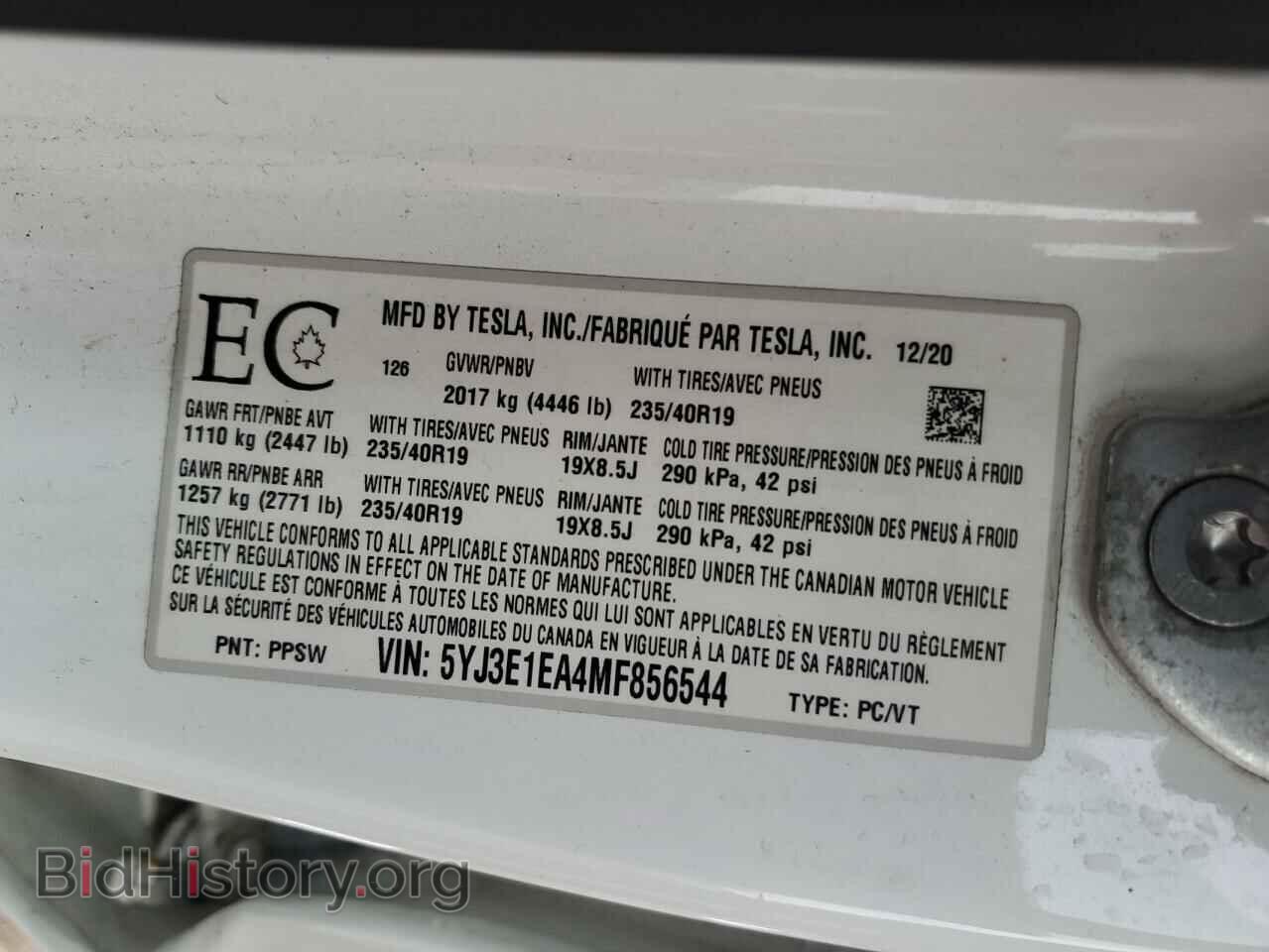 2021 TESLA MODEL 3 - VIN: 5YJ3E1EA4MF856544 - Photo 13