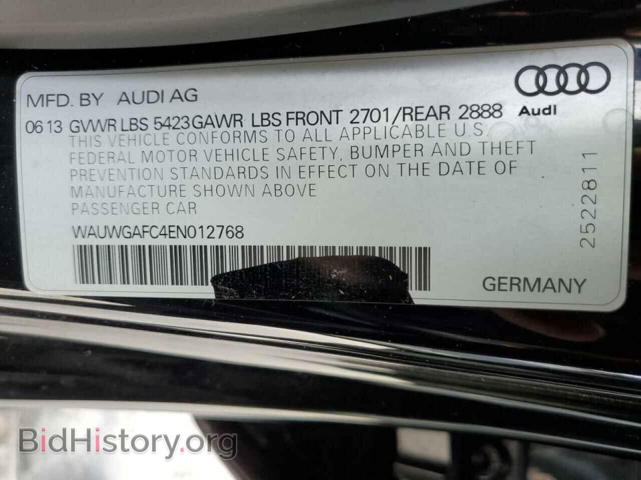 2014 AUDI A7 - VIN: WAUWGAFC4EN012768 - Фото 12