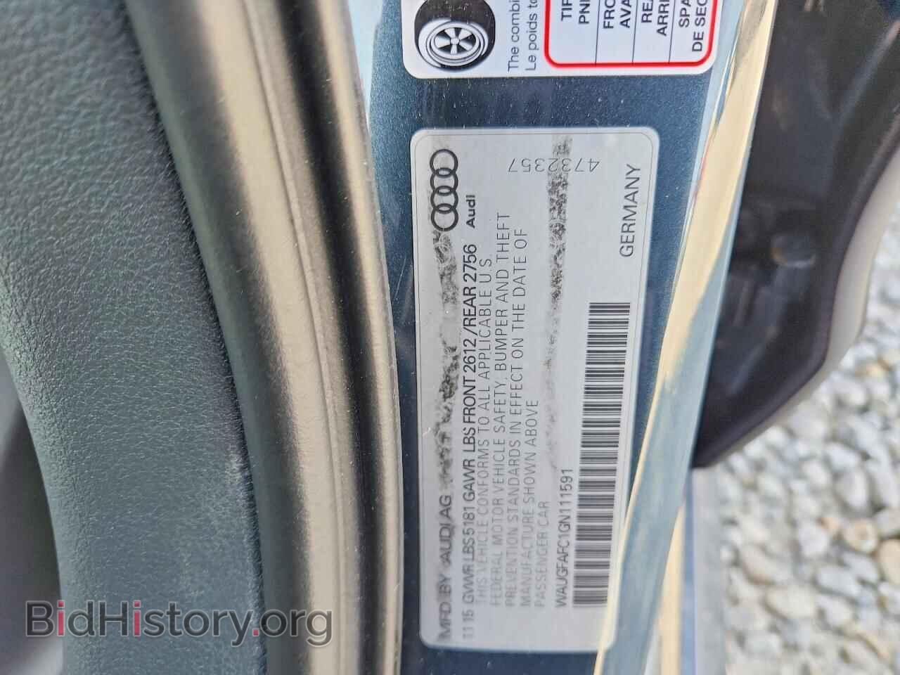 2016 AUDI A6 - VIN: WAUGFAFC1GN111591 - Фото 12