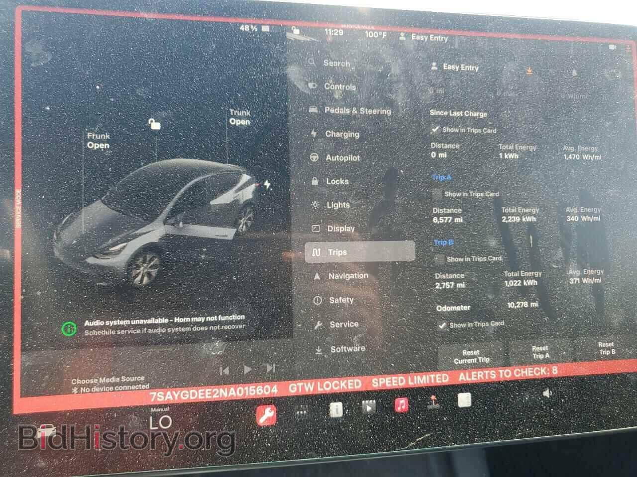 2022 TESLA MODEL Y - VIN: 7SAYGDEE2NA015604 - Фото 9