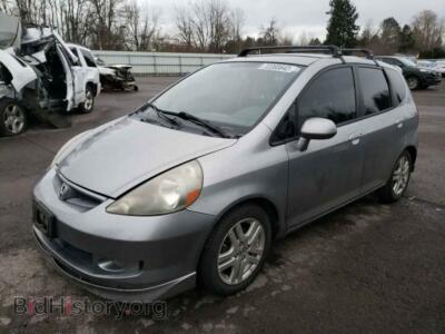 2008 Honda FIT FIT Sport, серебристый — VIN JHMGD37628S007710, Copart
