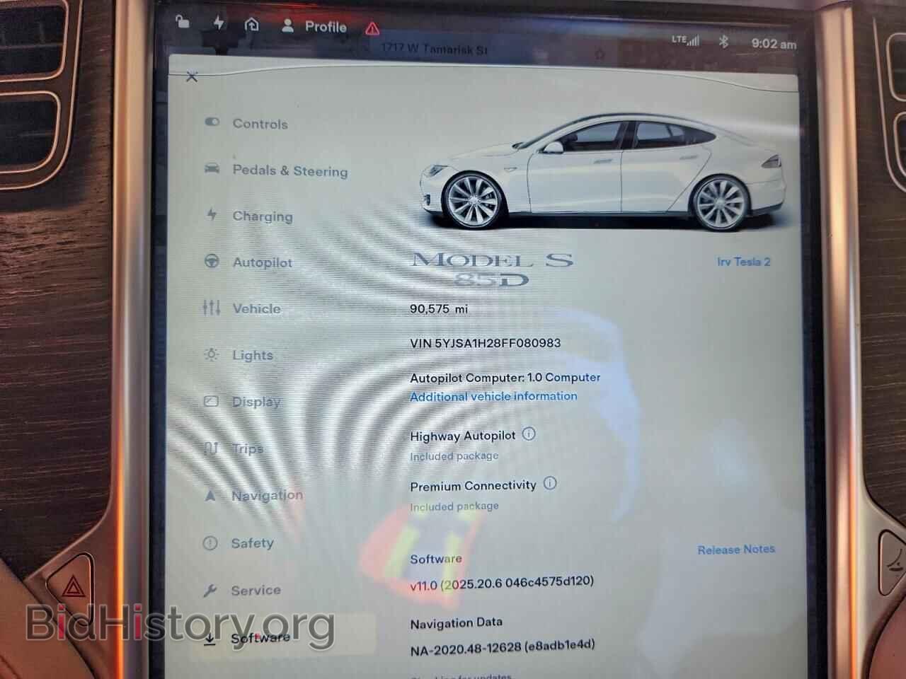 2015 TESLA MODEL S - VIN: 5YJSA1H28FF080983 - Photo 9