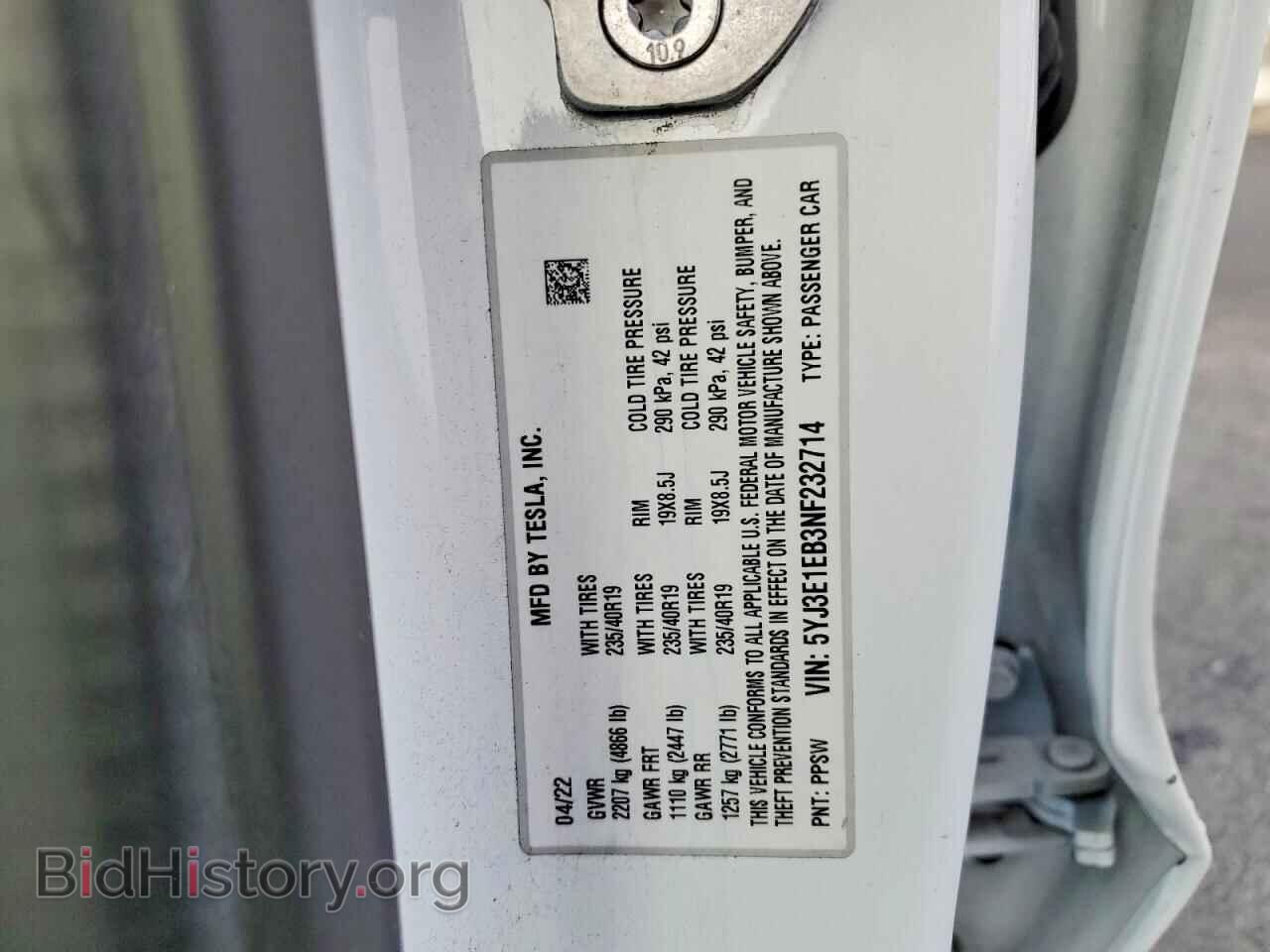 2022 TESLA MODEL 3 - VIN: 5YJ3E1EB3NF232714 - Photo 12