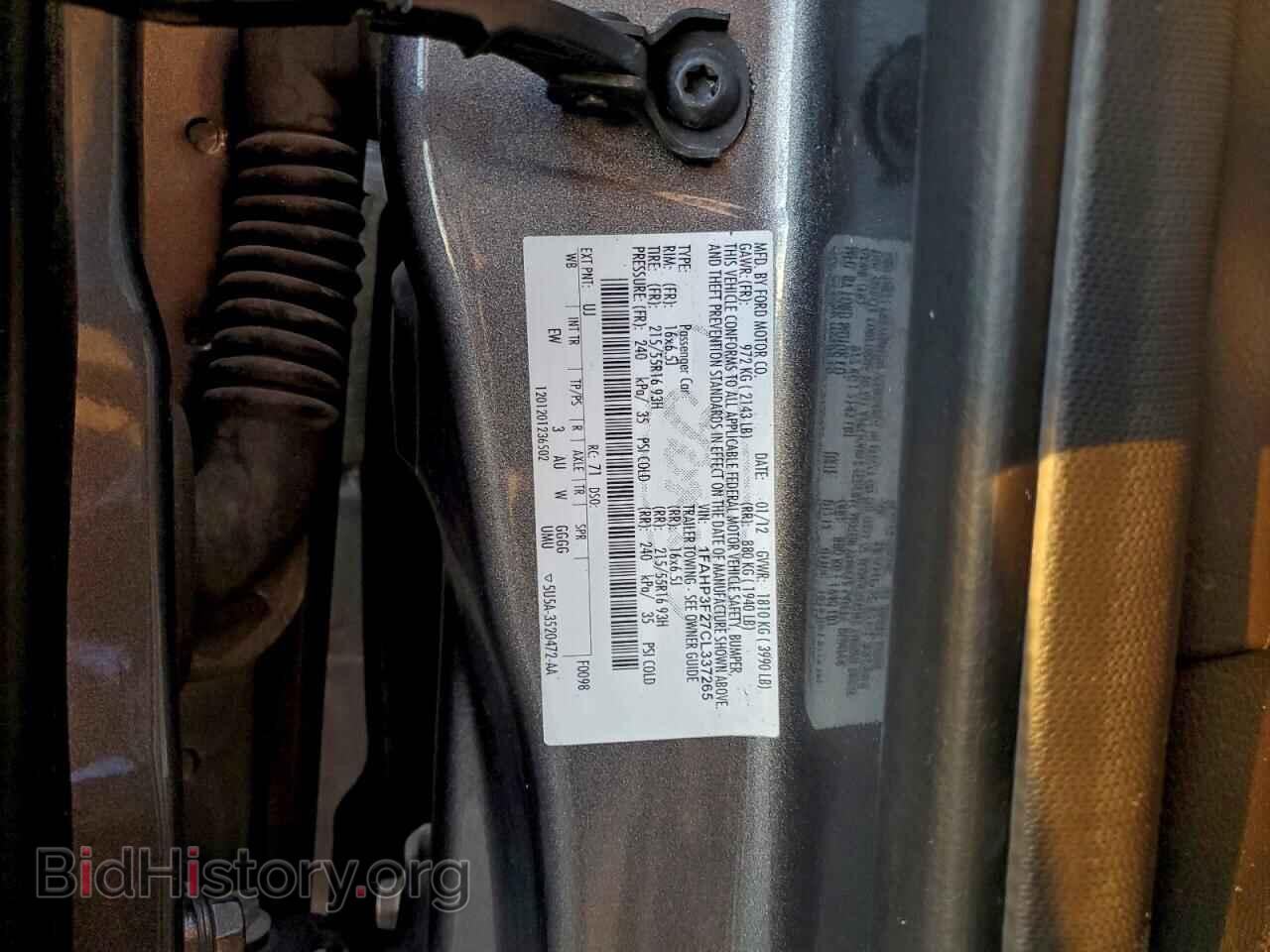 2012 FORD FOCUS - VIN: 1FAHP3F27CL337265 - Фото 12