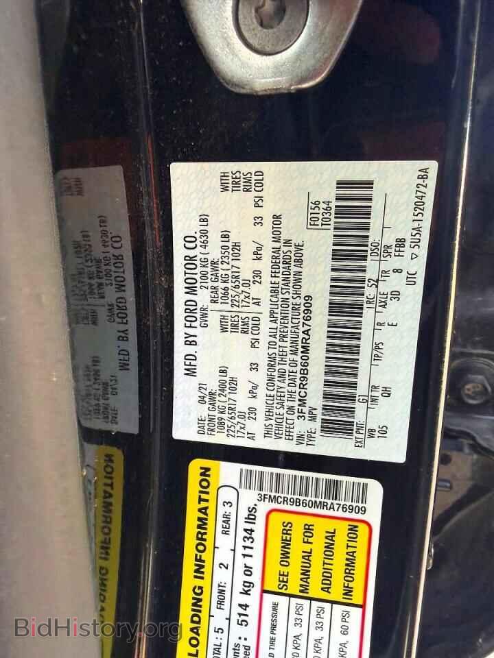 2021 FORD BRONCO - VIN: 3FMCR9B60MRA76909 - Photo 10