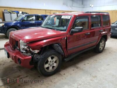 2006 Jeep COMMANDER, burgundy — VIN 1J8HG48K96C205781, Copart