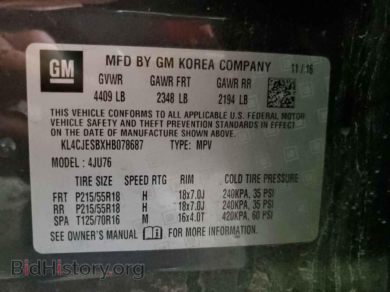 2017 BUICK ENCORE - VIN: KL4CJESBXHB078687 - Photo 13