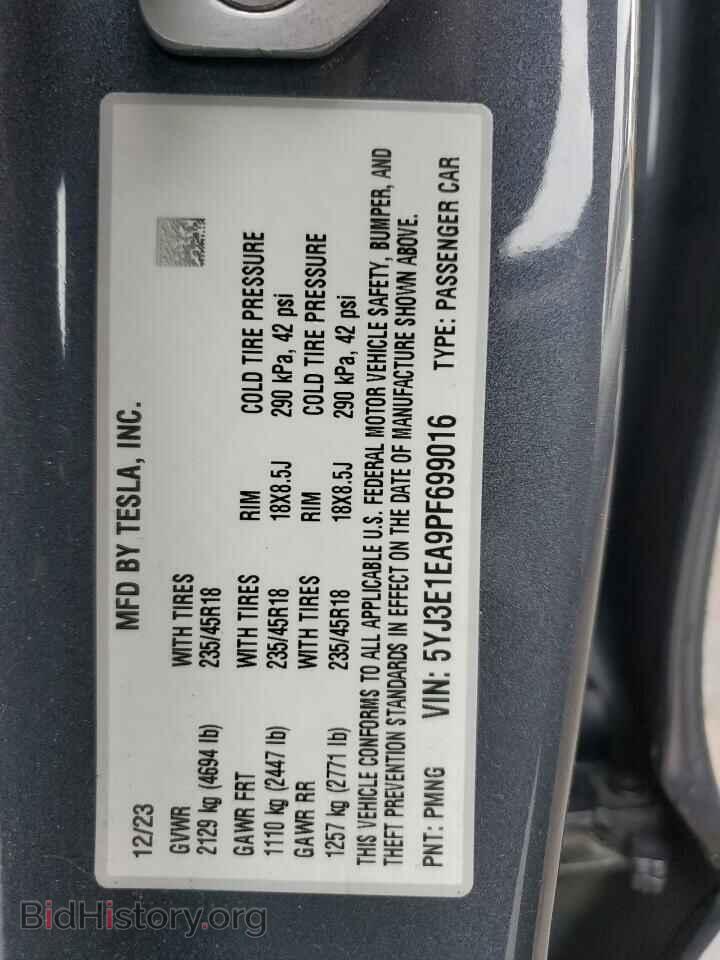 2023 TESLA MODEL 3 - VIN: 5YJ3E1EA9PF699016 - Photo 13