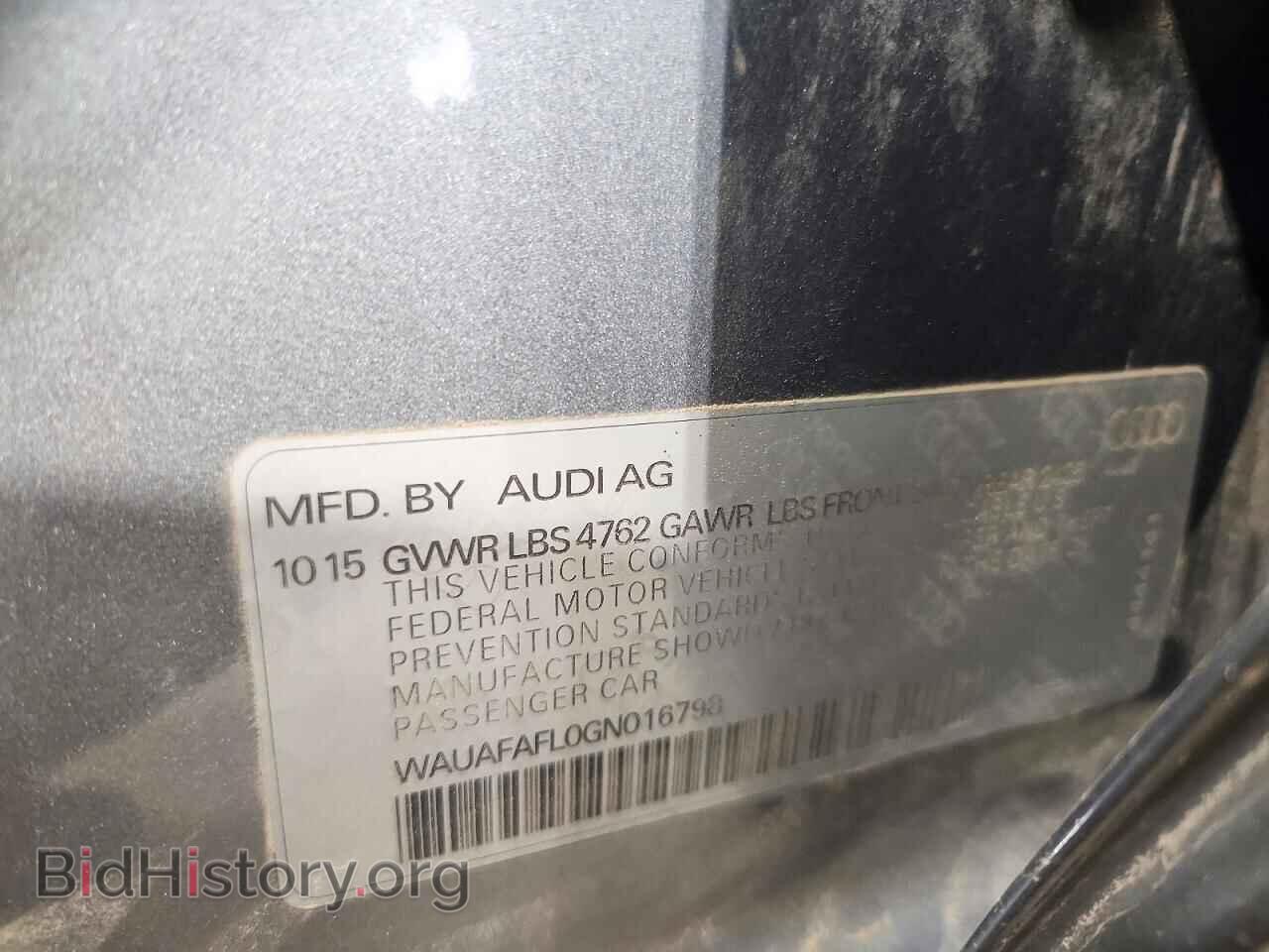 2016 AUDI A4 - VIN: WAUAFAFL0GN016798 - Photo 12