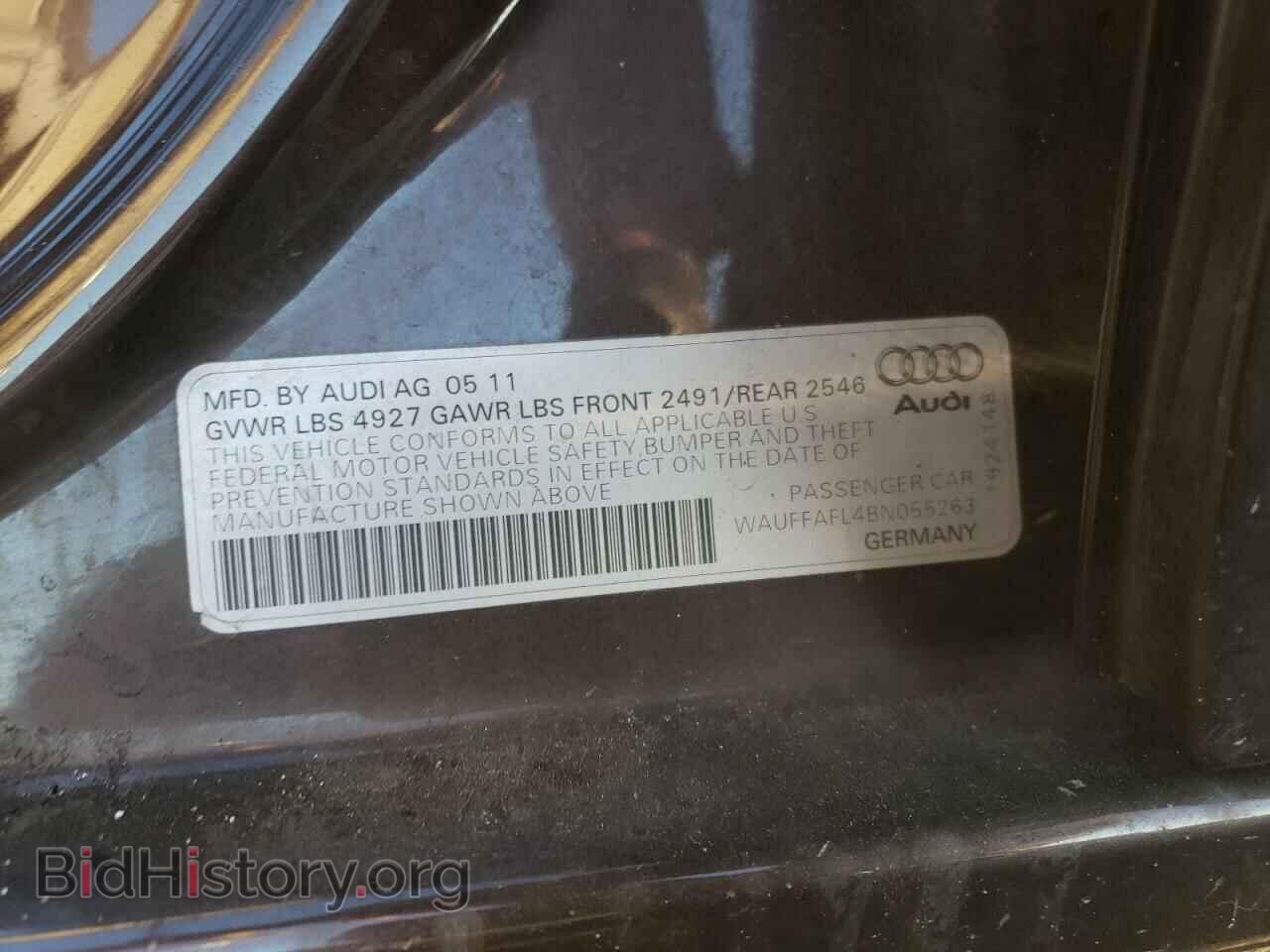 2011 AUDI A4 - VIN: WAUFFAFL4BN055263 - Фото 12