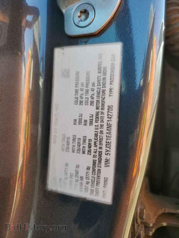 2022 TESLA MODEL 3 - VIN: 5YJ3E1EA4NF142706 - Photo 12