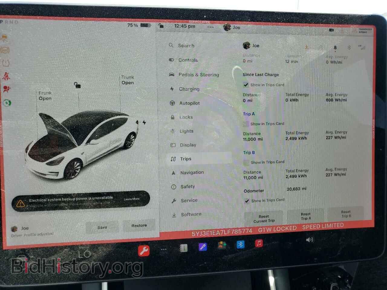 2020 TESLA MODEL 3 - VIN: 5YJ3E1EA7LF785774 - Фото 9