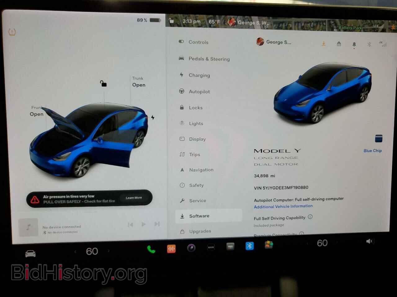 2021 TESLA MODEL Y - VIN: 5YJYGDEE3MF190880 - Фото 9