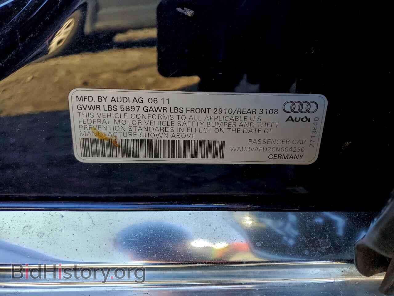 2012 AUDI A8 - VIN: WAURVAFD2CN004290 - Фото 12