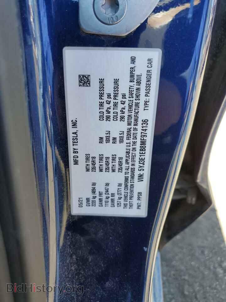 2021 TESLA MODEL 3 - VIN: 5YJ3E1EB8MF974136 - Photo 12