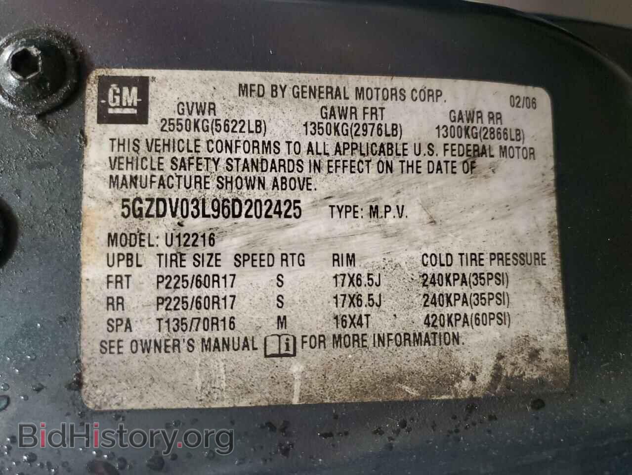 2006 SATURN RELAY - VIN: 5GZDV03L96D202425 - Photo 13