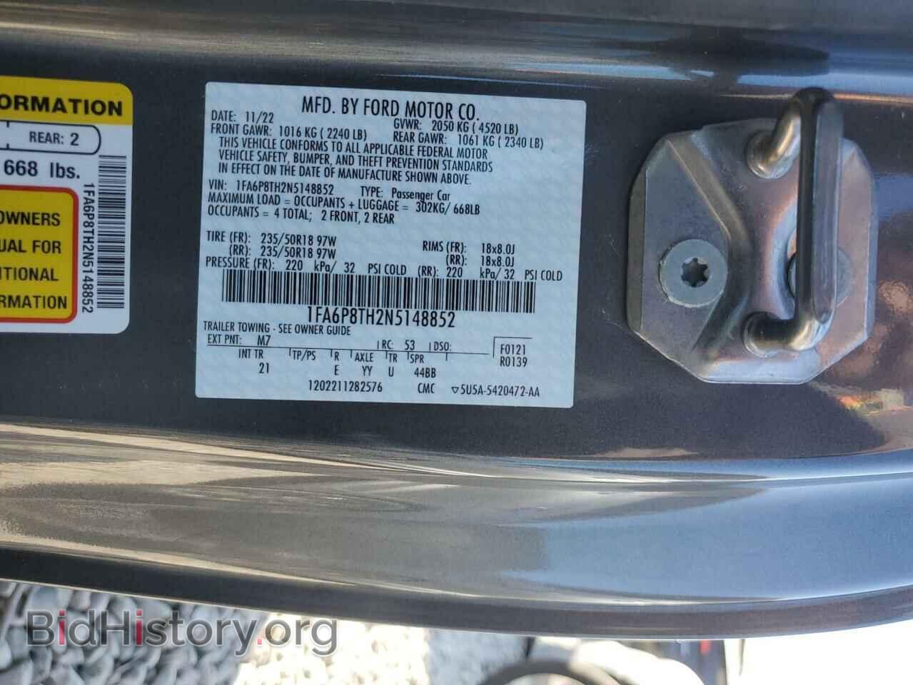 2022 FORD ALL Models - VIN: 1FA6P8TH2N5148852 - Photo 12