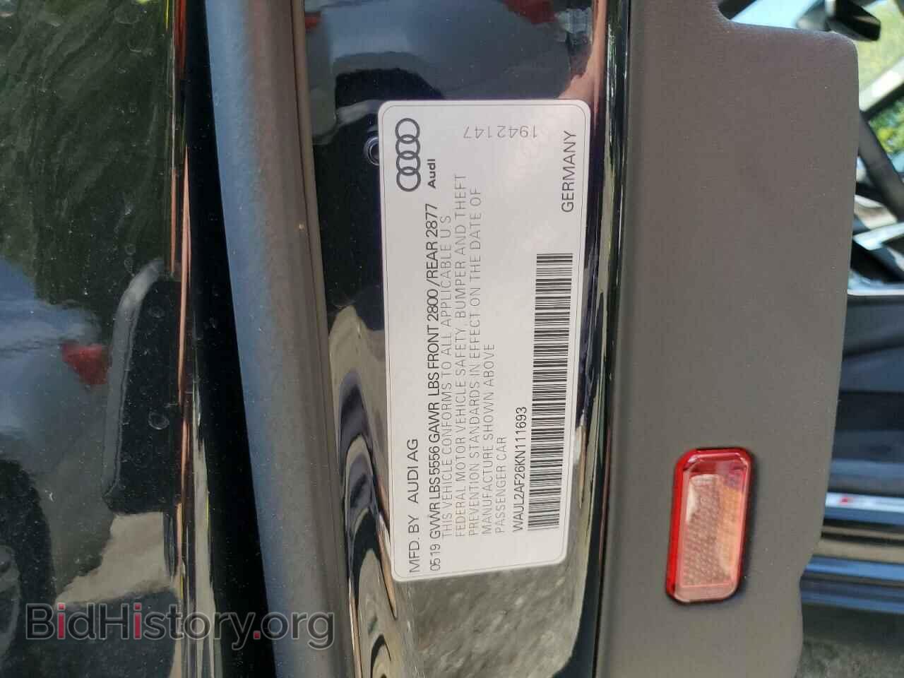 2019 AUDI A6 - VIN: WAUL2AF26KN111693 - Фото 12