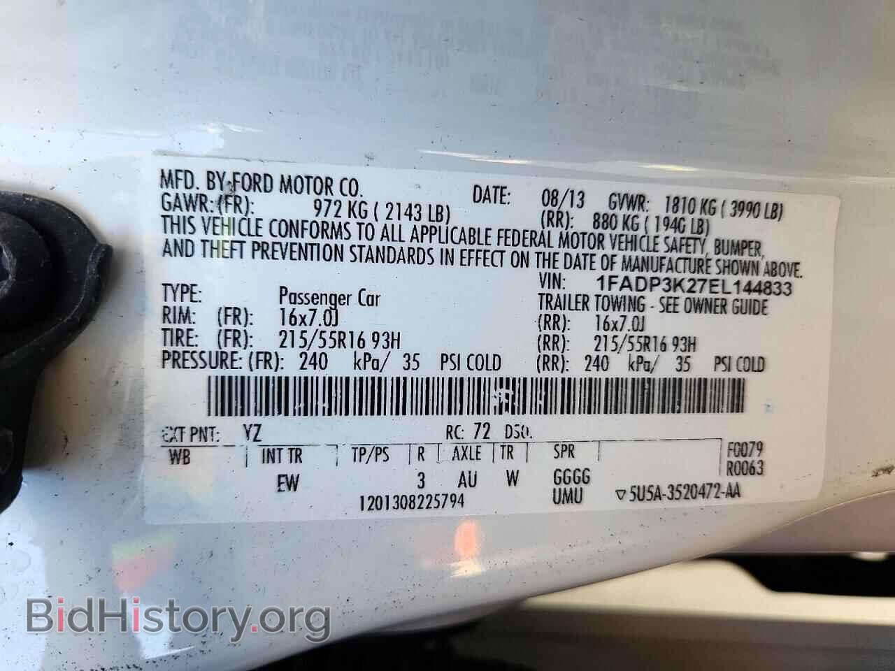 2014 FORD FOCUS - VIN: 1FADP3K27EL144833 - Photo 13