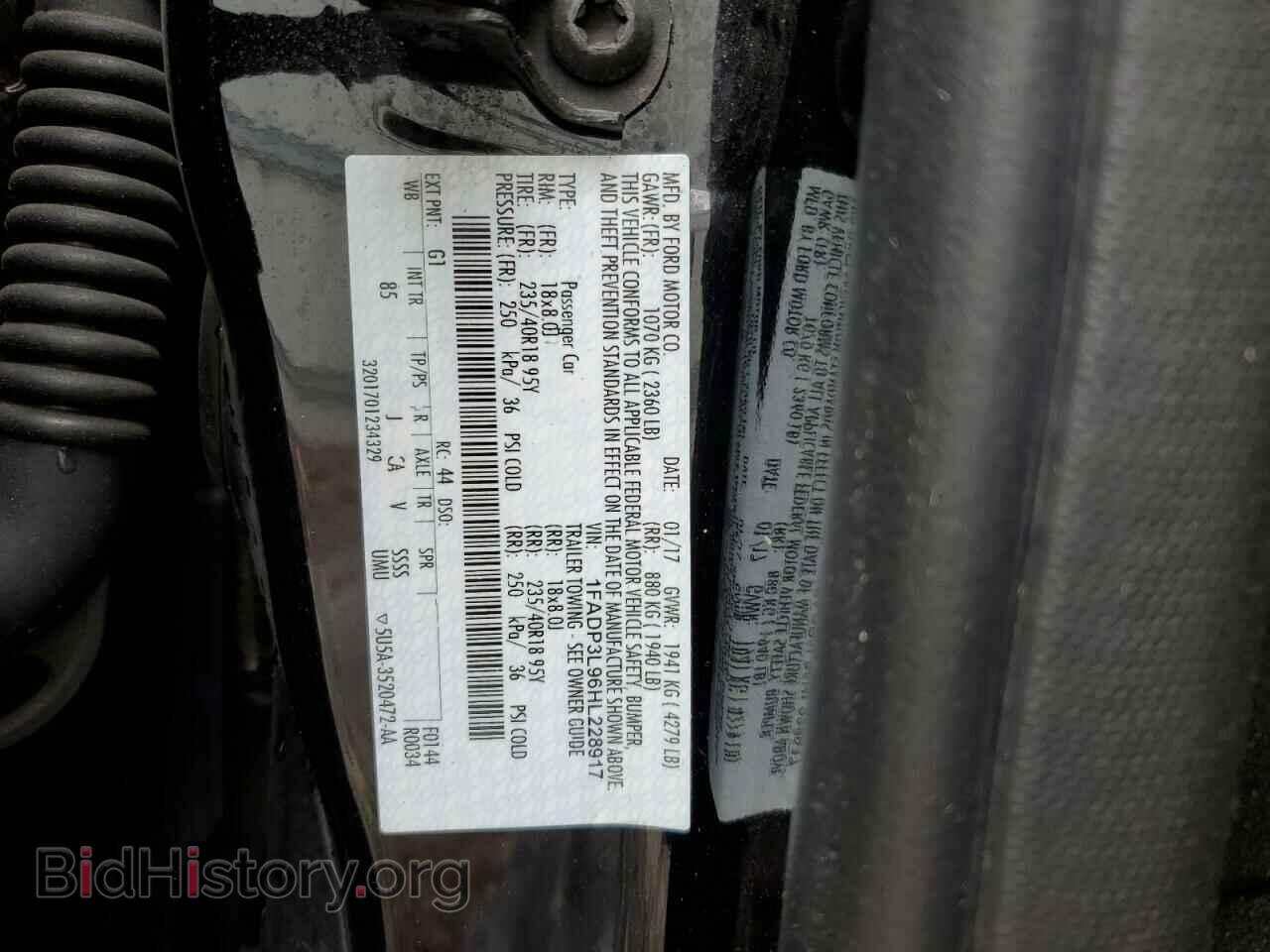 2017 FORD FOCUS - VIN: 1FADP3L96HL228917 - Фото 12