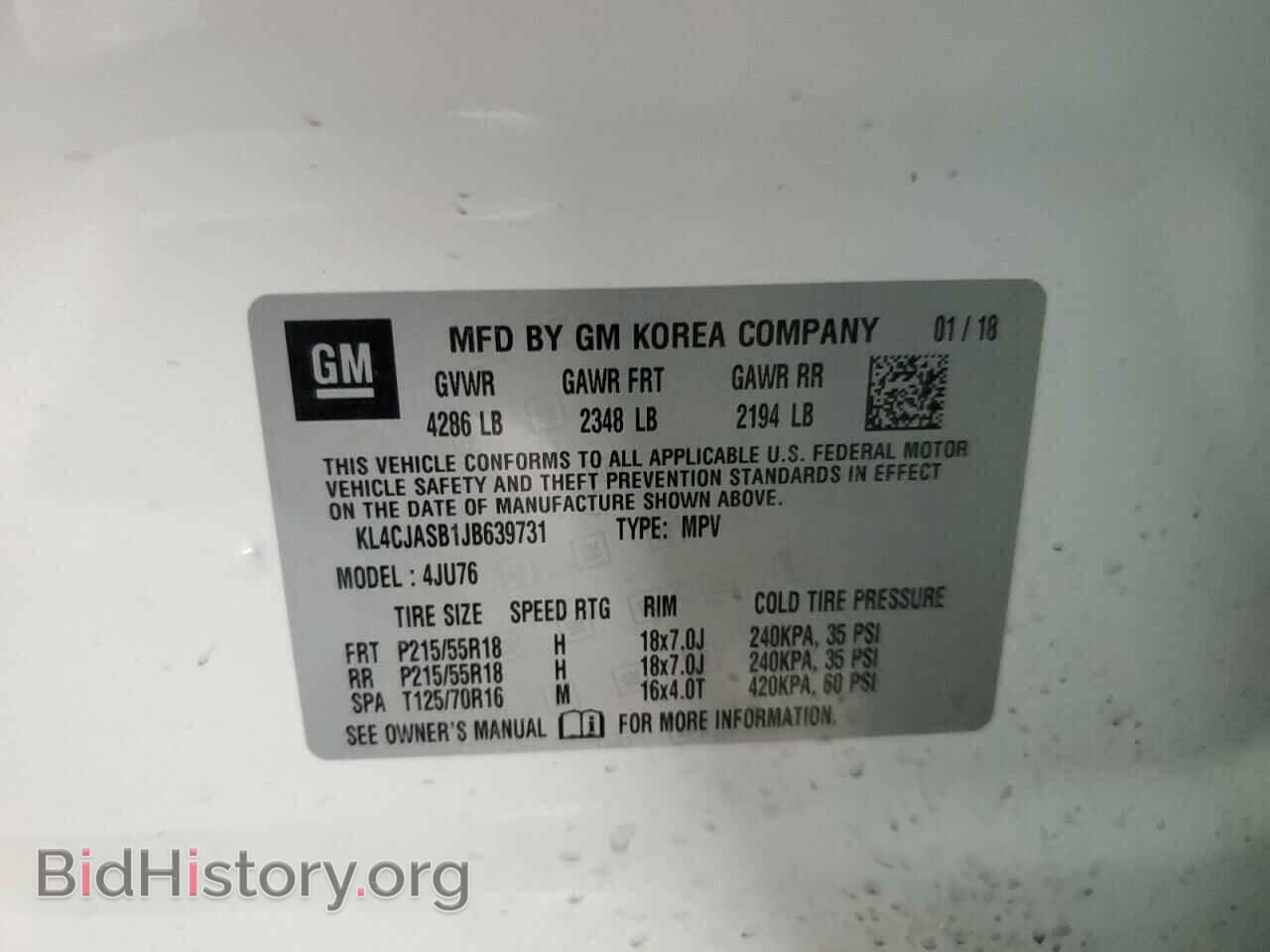 2018 BUICK ENCORE - VIN: KL4CJASB1JB639731 - Photo 13