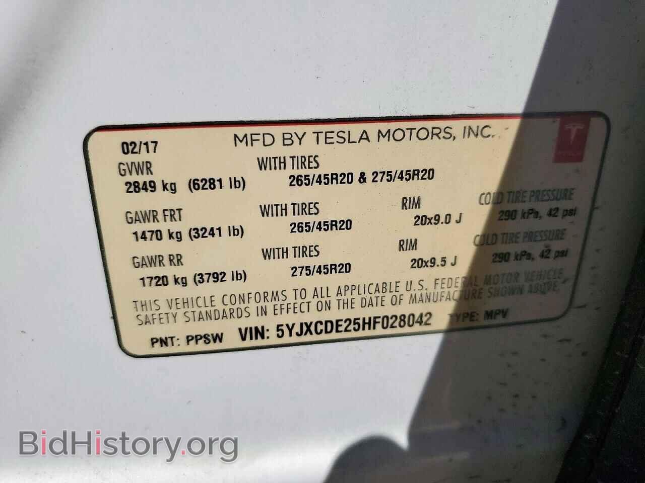 2017 TESLA MODEL X - VIN: 5YJXCDE25HF028042 - Фото 13