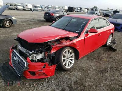 2013 Audi A4 A4 Premium, красный — VIN WAUFFAFL1DN020456, Copart