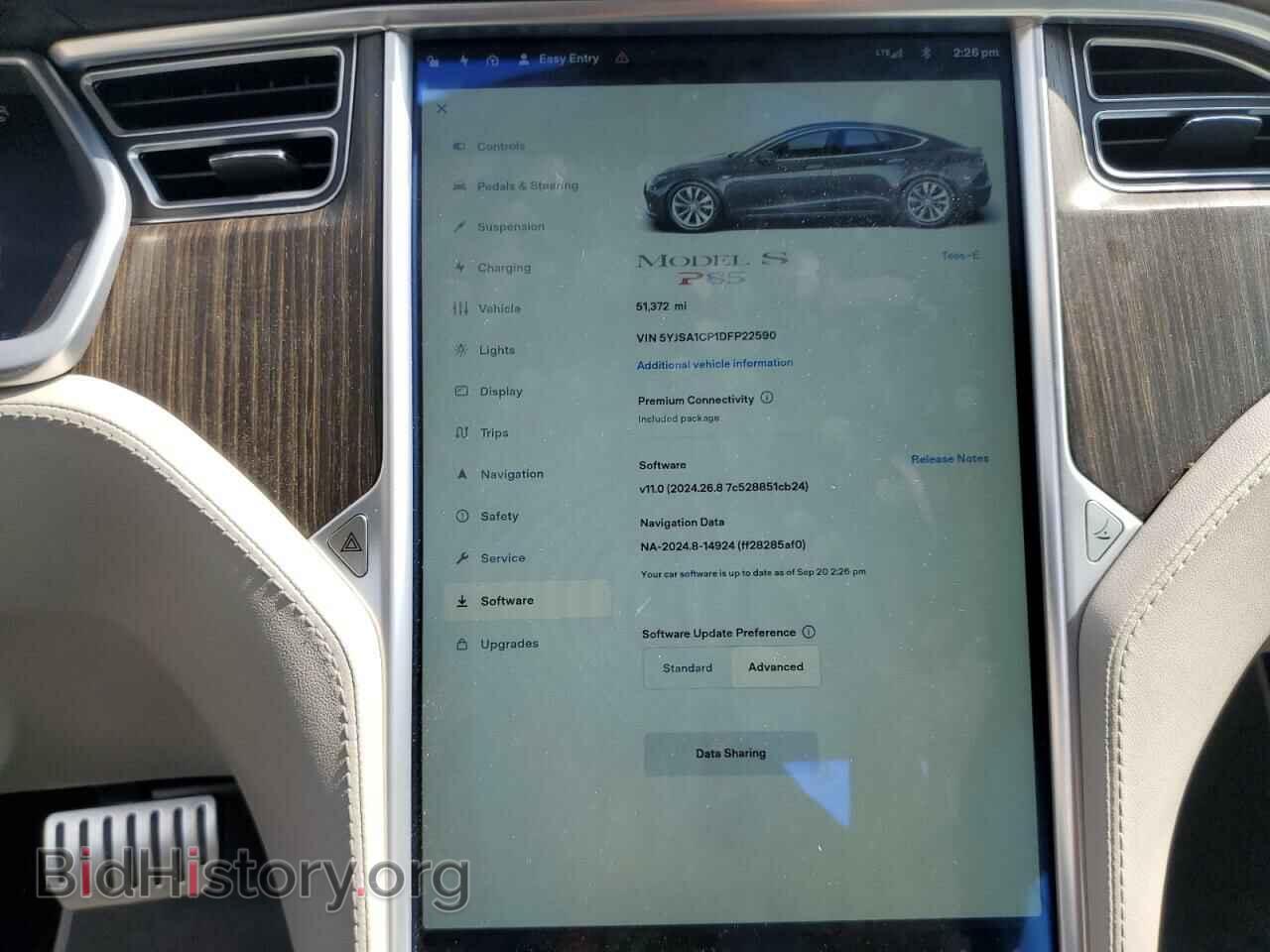 2013 TESLA MODEL S - VIN: 5YJSA1CP1DFP22590 - Фото 9