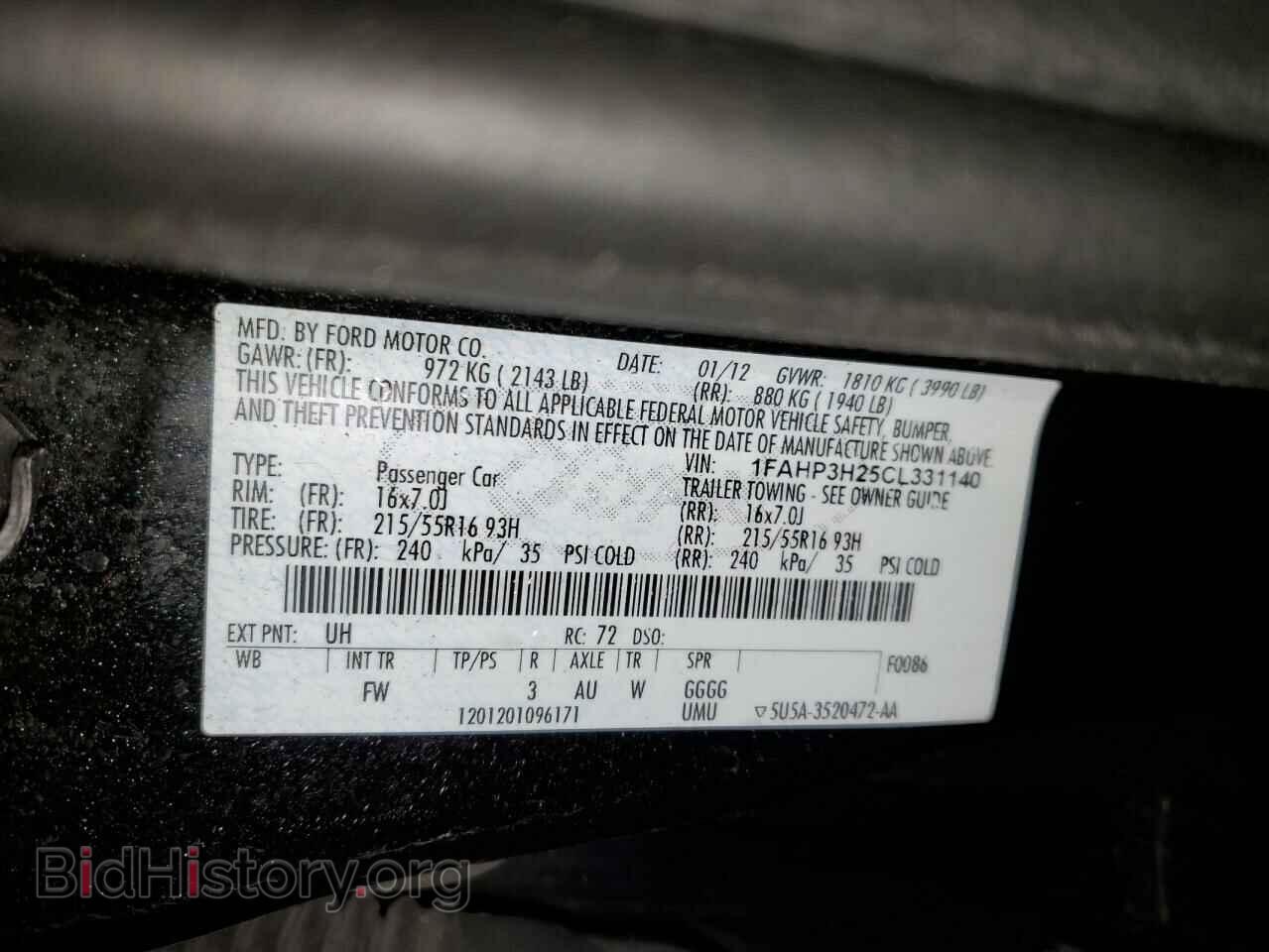 2012 FORD FOCUS - VIN: 1FAHP3H25CL331140 - Photo 12