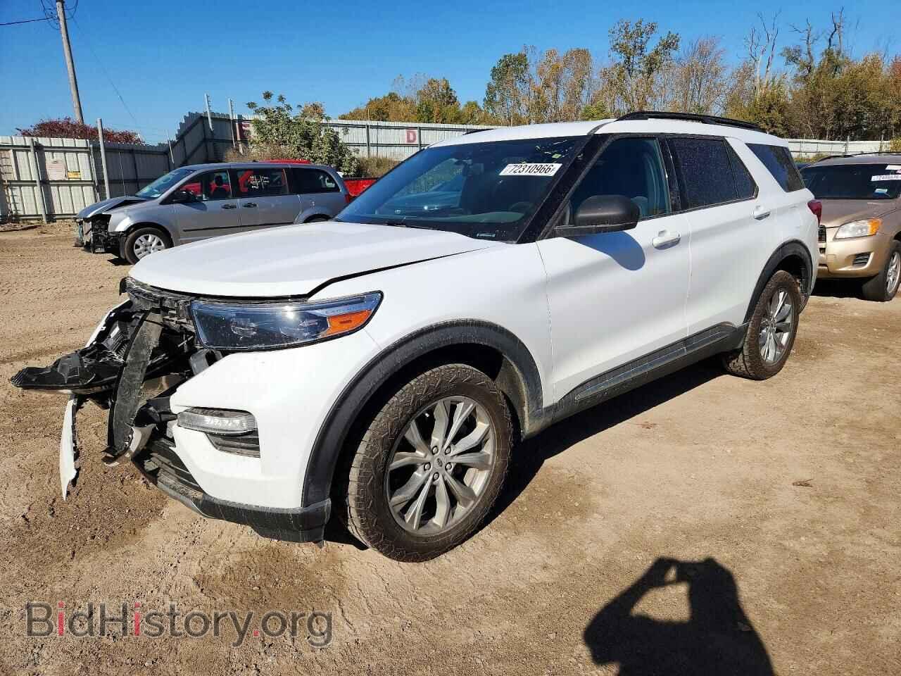 2020 Ford EXPLORER XLT (VIN 1FMSK8DH5LGA51843) — photo 1 of 13, Copart, damage: front end