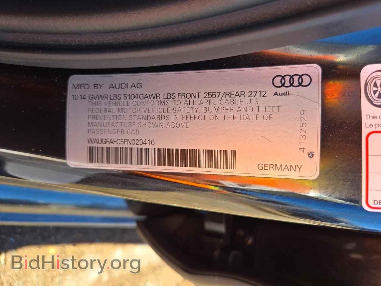 2015 AUDI A6 - VIN: WAUGFAFC5FN023416 - Photo 12