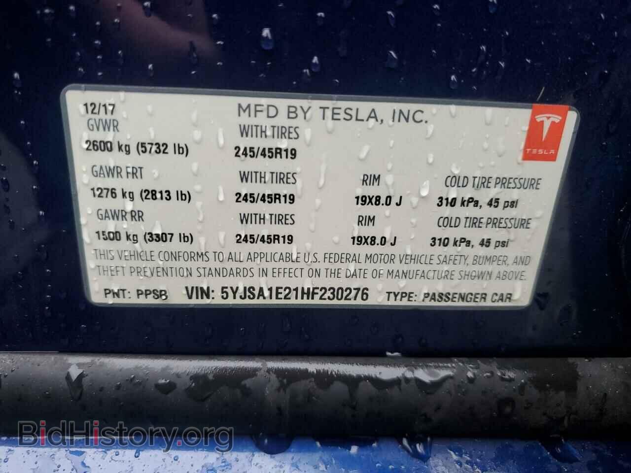 2017 TESLA MODEL S - VIN: 5YJSA1E21HF230276 - Photo 12