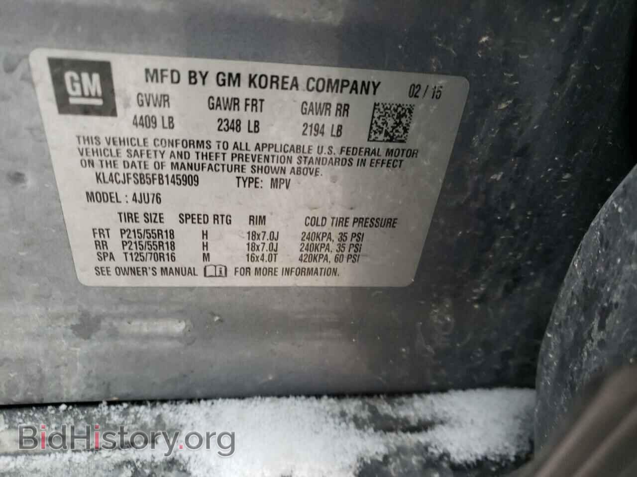 2015 BUICK ENCORE - VIN: KL4CJFSB5FB145909 - Photo 13