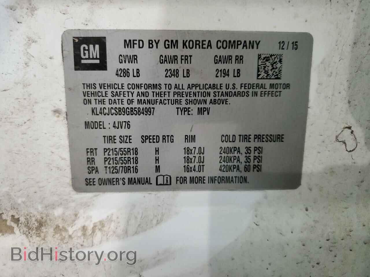 2016 BUICK ENCORE - VIN: KL4CJCSB9GB584997 - Photo 13