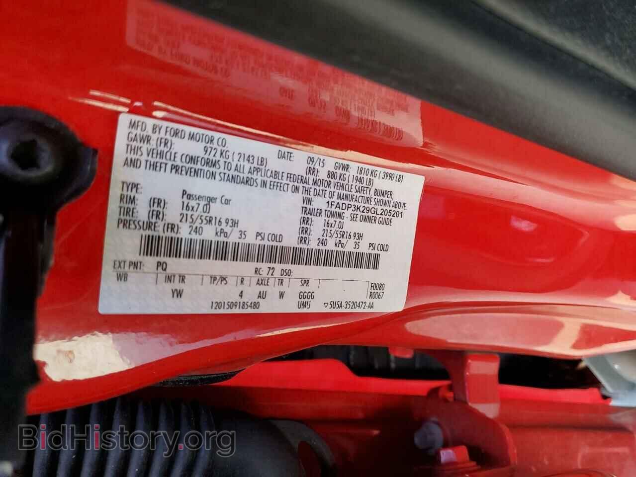 2016 FORD FOCUS - VIN: 1FADP3K29GL205201 - Фото 12