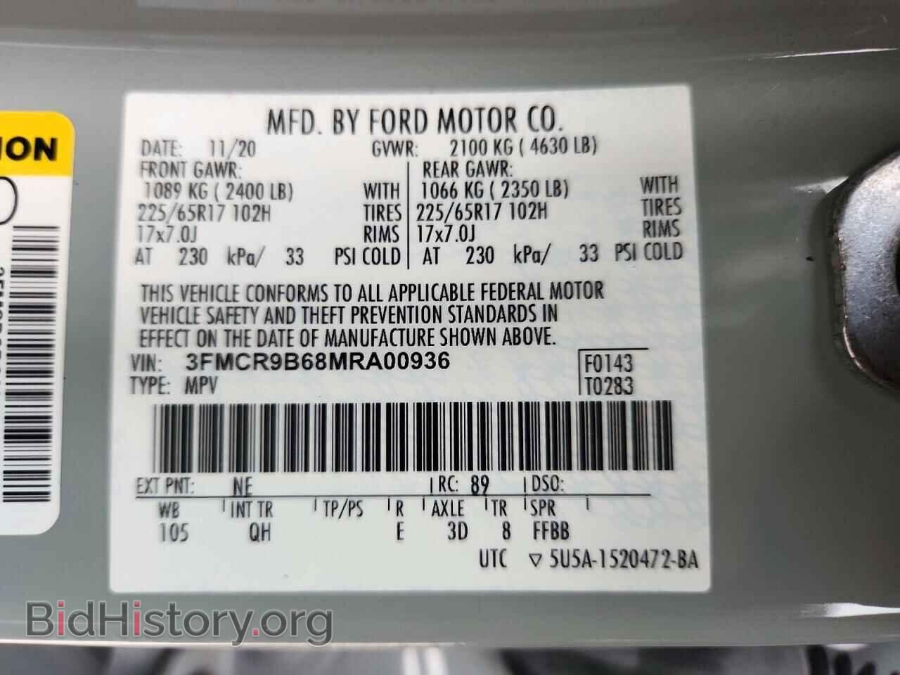 2021 FORD BRONCO - VIN: 3FMCR9B68MRA00936 - Photo 14